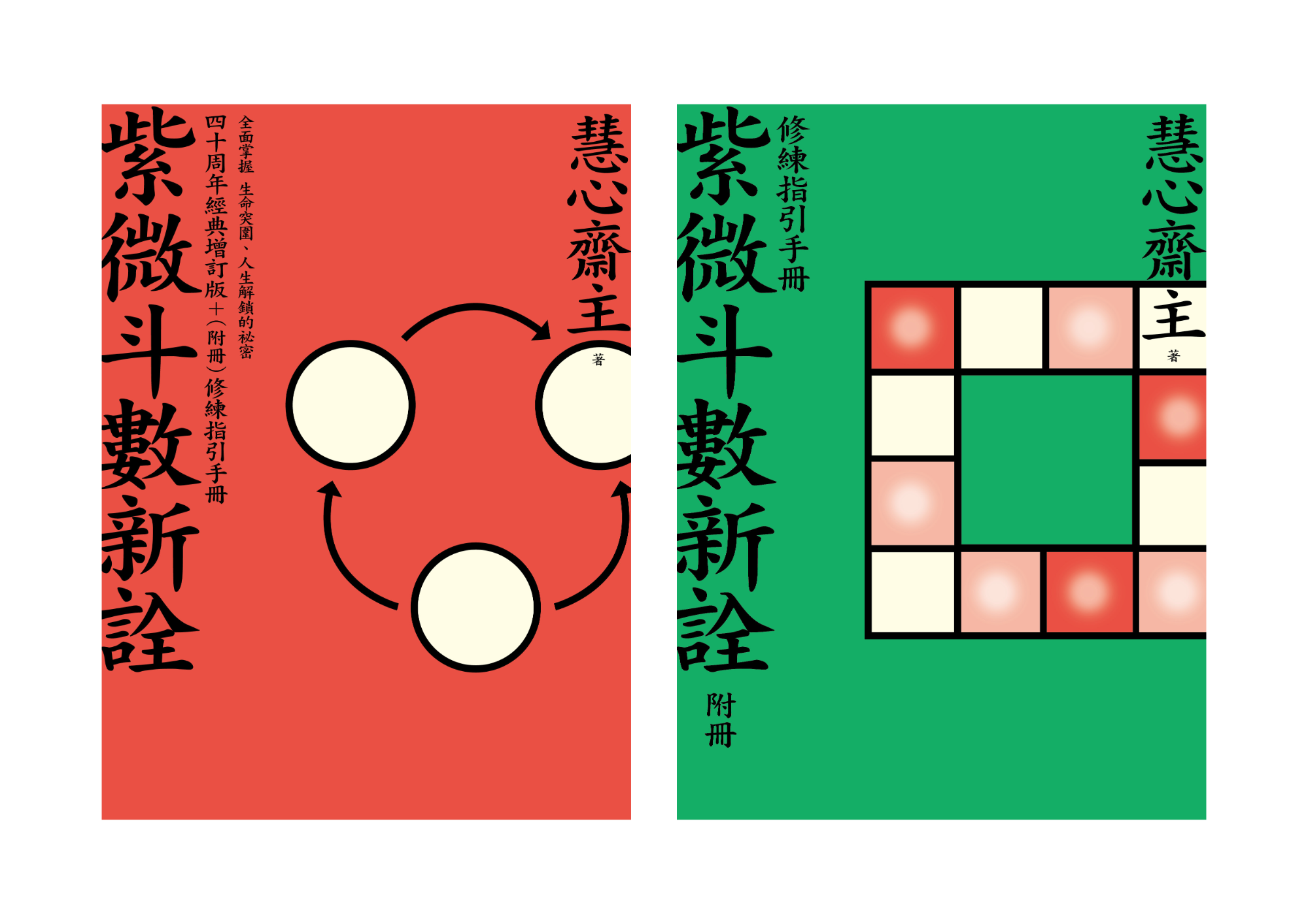 《紫微斗數新銓 四十周年經典增訂版+（附冊）修練指引手冊》書封